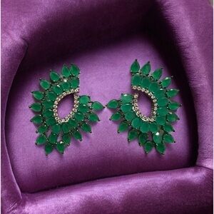 18K GP  Green Luxury Earrings
